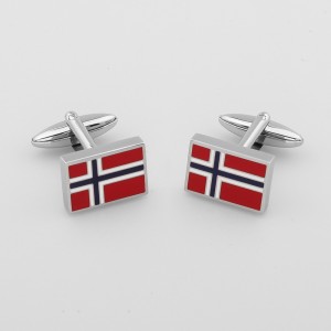 Модные украшения, эмалевые запонки, запонки с флагом Норвегии